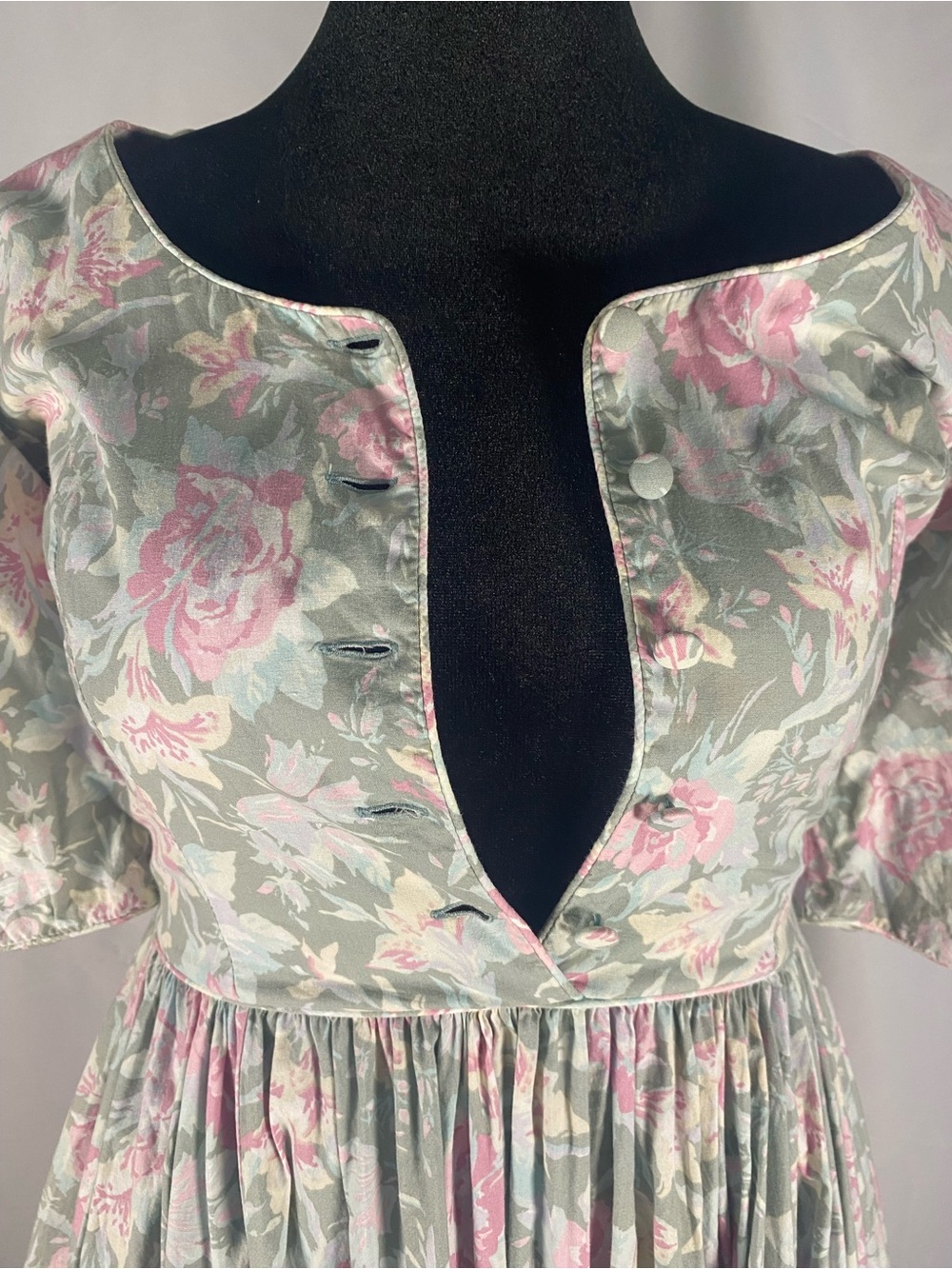 Laura Ashley Pastel Floral Blouse in Pink & Green - Picture 3 of 10